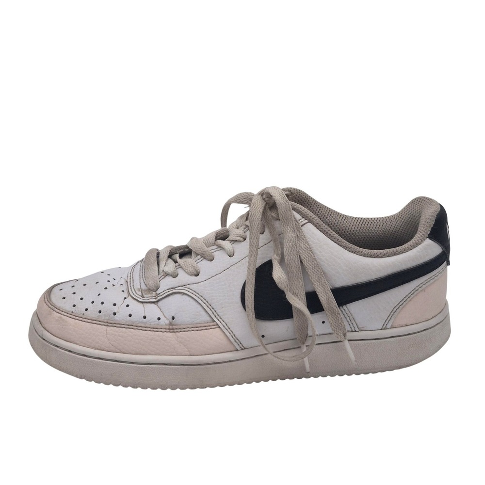 Nike Shoes Womens Size 7.5 White Black Leather Low Top Sneakers FD0285-100